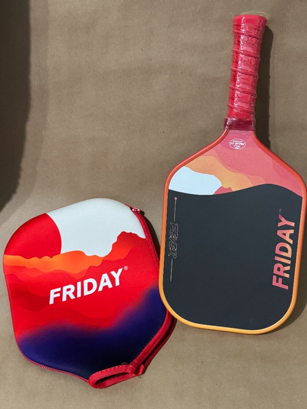 Friday Fever -Gen 3- Pickleball Paddle - Carbon Fiber, Scorch color w/FREE COVER